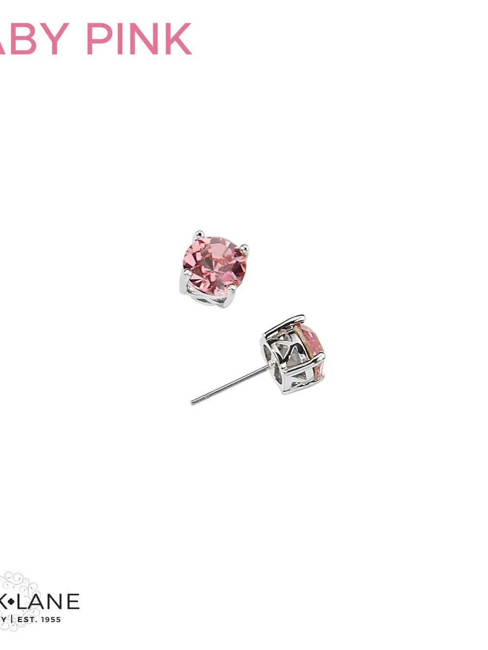 Park Lane Baby Pink Impression Stud Earrings NIB - Picture 2 of 4